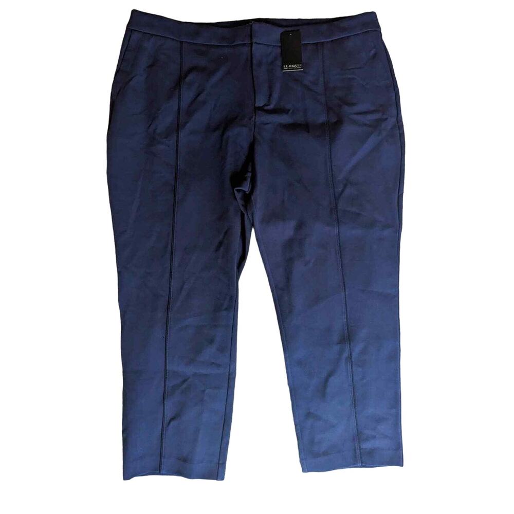 Eloquii Navy Straight Leg Pants